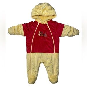 Official Disney Winnie The Pooh Plush Onesie Romper For Baby 3-6 Months